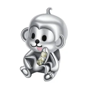 S925 Silver Monkey Charm