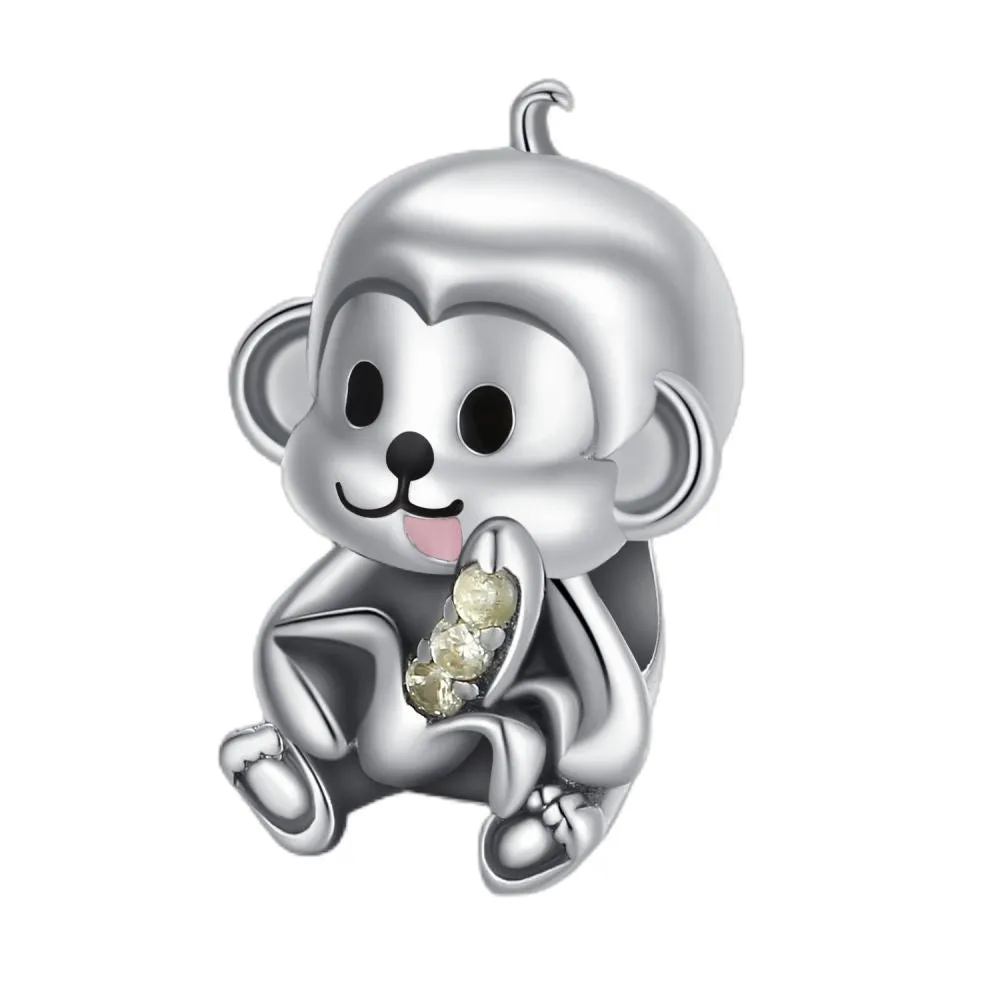 S925 Silver Monkey Charm