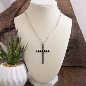 Sacred Echo ?C Bubble Cross Western Pendant Necklace High-End Present Elegant adornment