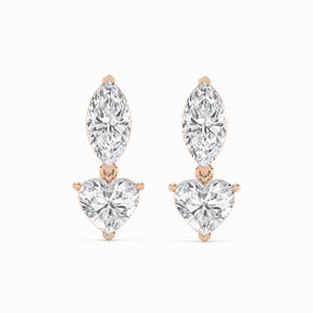 4 ctw Marquise & Heart Lab Grown Diamond Drop Earrings Elegant Product Adorable Piece