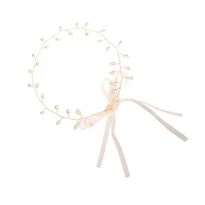 SAFIGLE Elegant Handmade Pearl Bridal Headband Unique Wedding Hair Accessory for Brides Bridesmaids Lightweight Comfortable for Prom Engagement Special Occasions