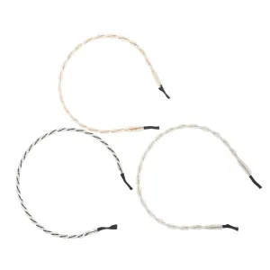 SAFIGLE Elegant Pearl Hairpins Metal Narrow Headband Set Asian Hair Clips for Women