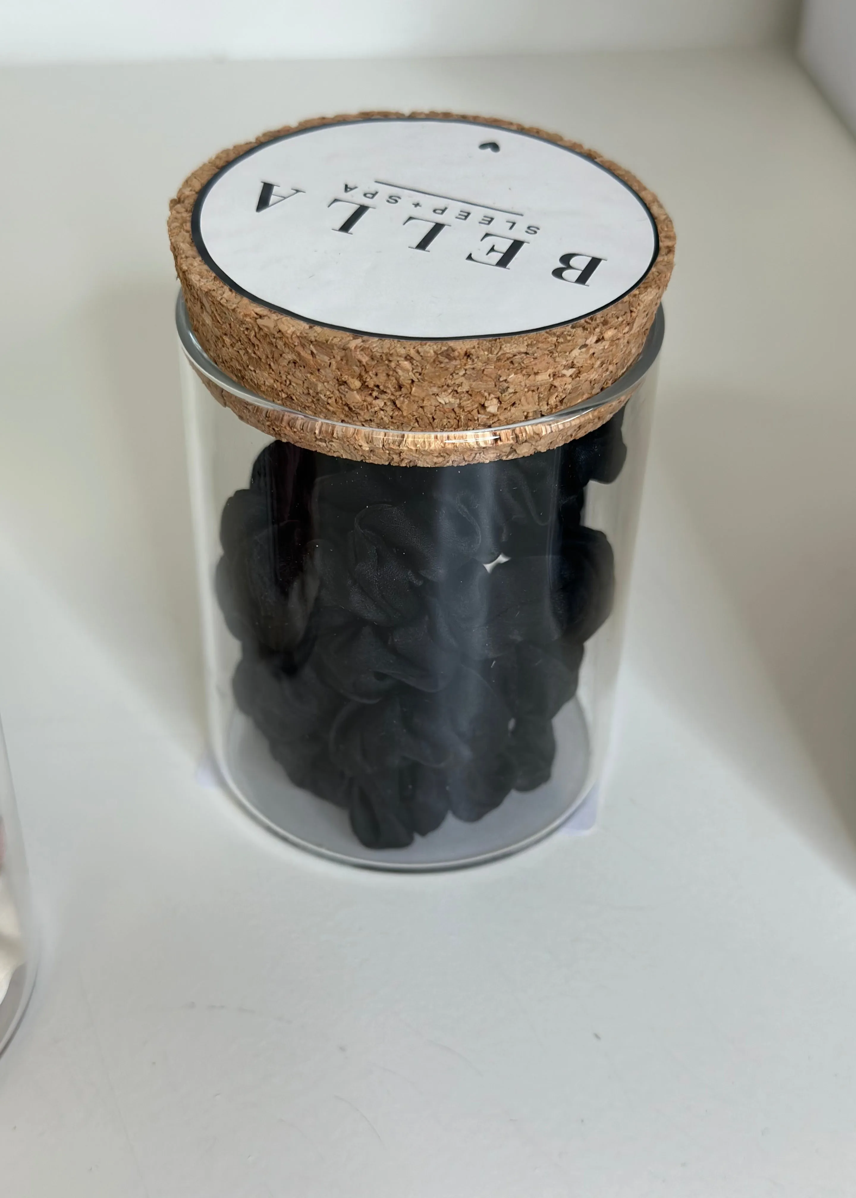 satin scrunchies jar