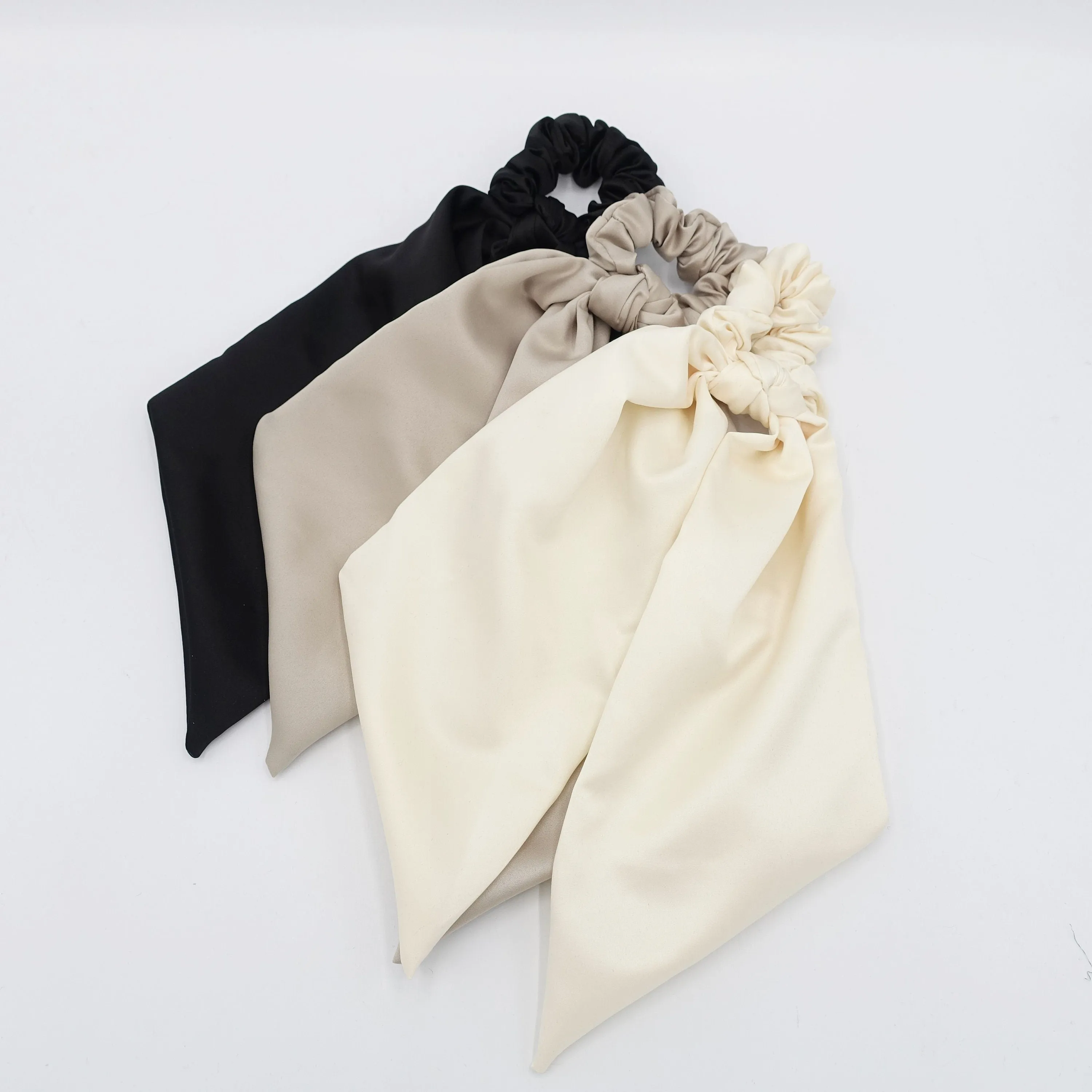 satin tail bow scrunchies