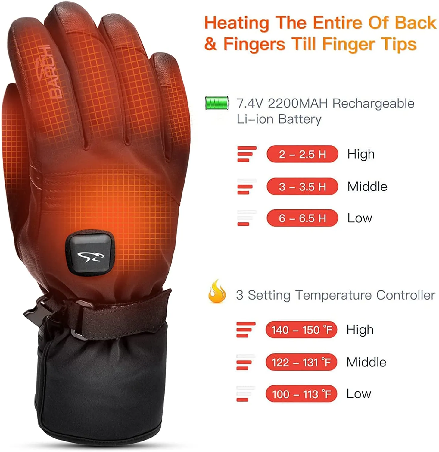 SBH01 Unisex Heated Gloves