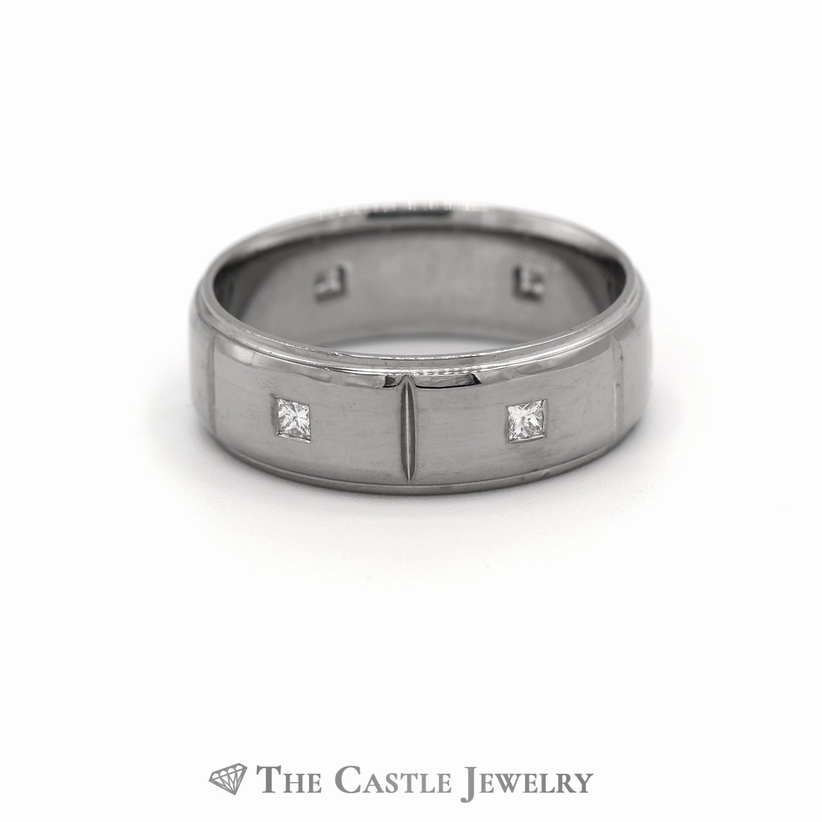 Subtle Accessory Chic Finish Scott Kay Javlin Collection Eternity Wedding Band .42cttw Princess Cut Diamonds