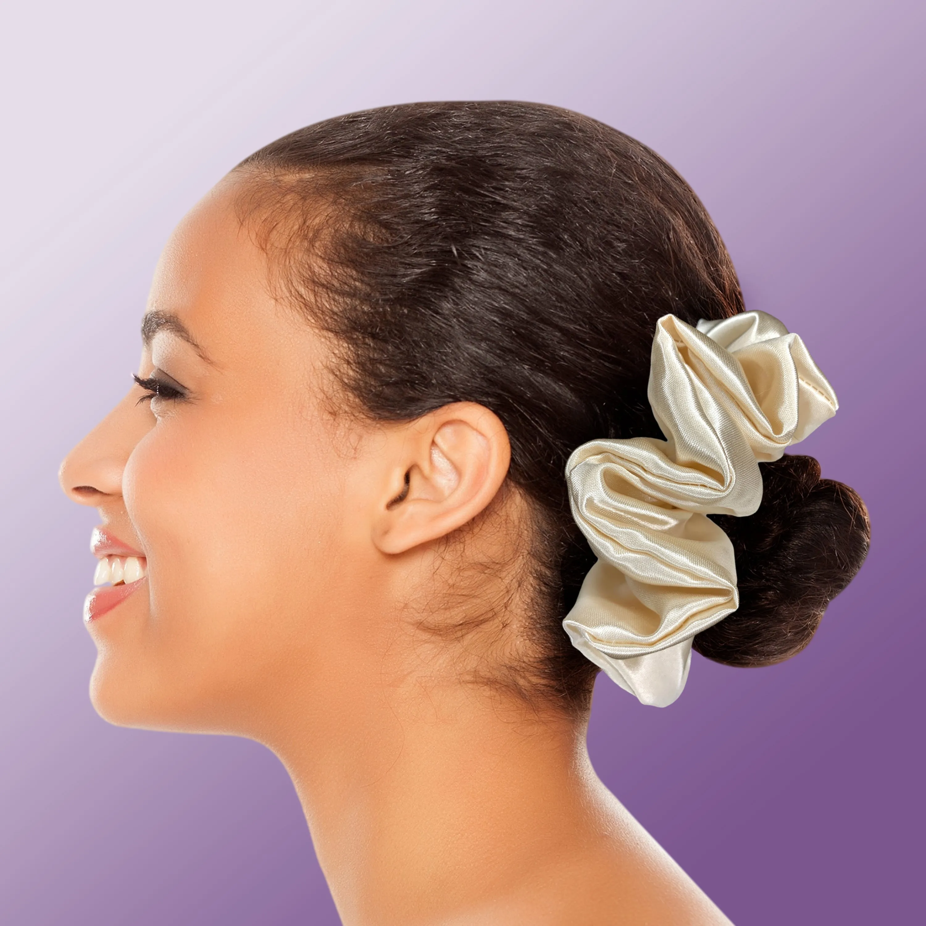 Scrunchies Premium Bridal Satin Available in 3 Sizes Made in the USA Pearl