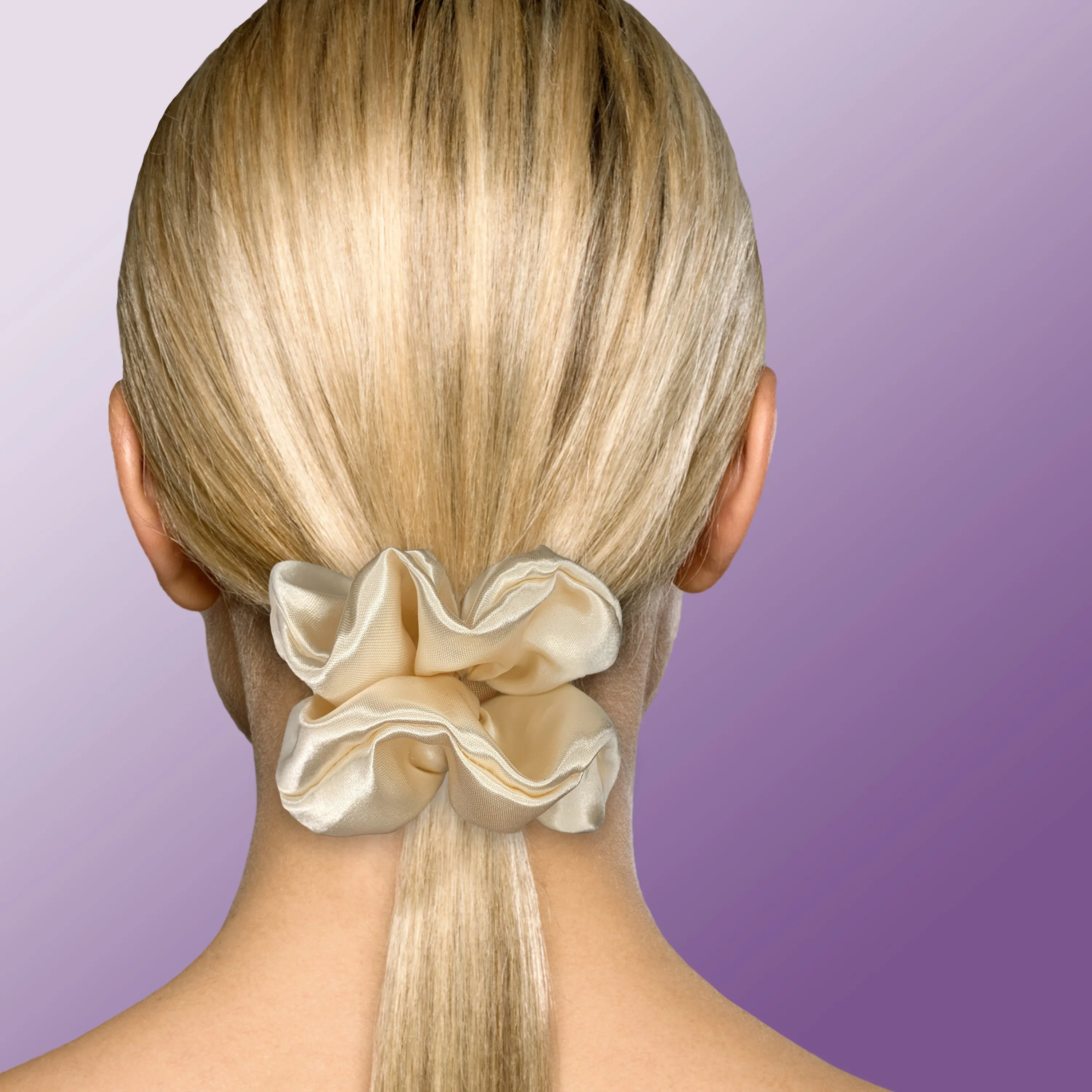 Scrunchies Premium Bridal Satin Available in 3 Sizes Made in the USA Pearl