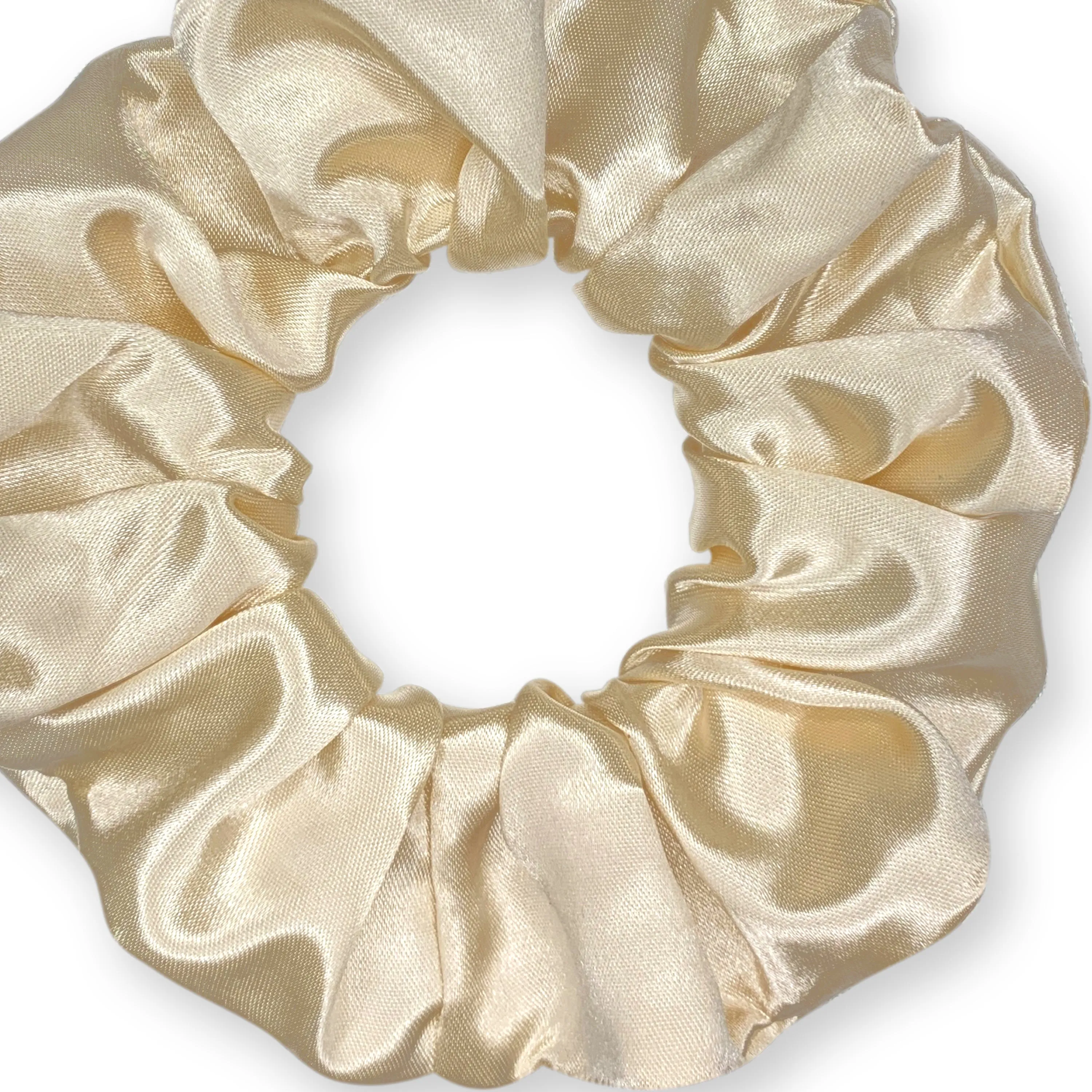 Scrunchies Premium Bridal Satin Available in 3 Sizes Made in the USA Pearl