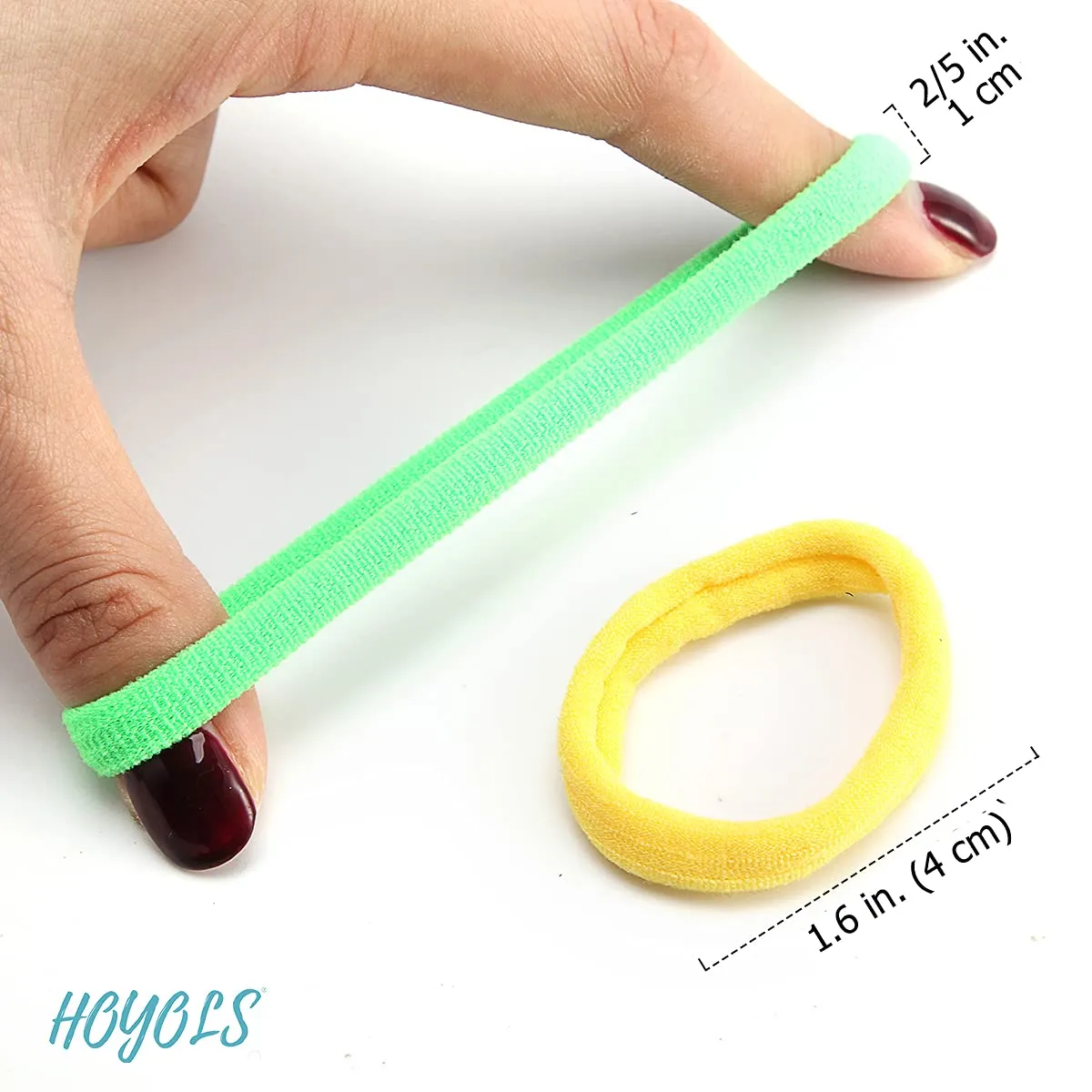 Seamless Hair Band Small Hair Ties Ponytail Holder No Crease Damage 4cm (10 Muilt Color Set)