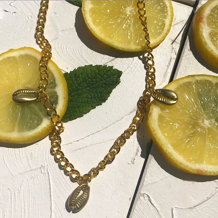 Seashell pendant necklace