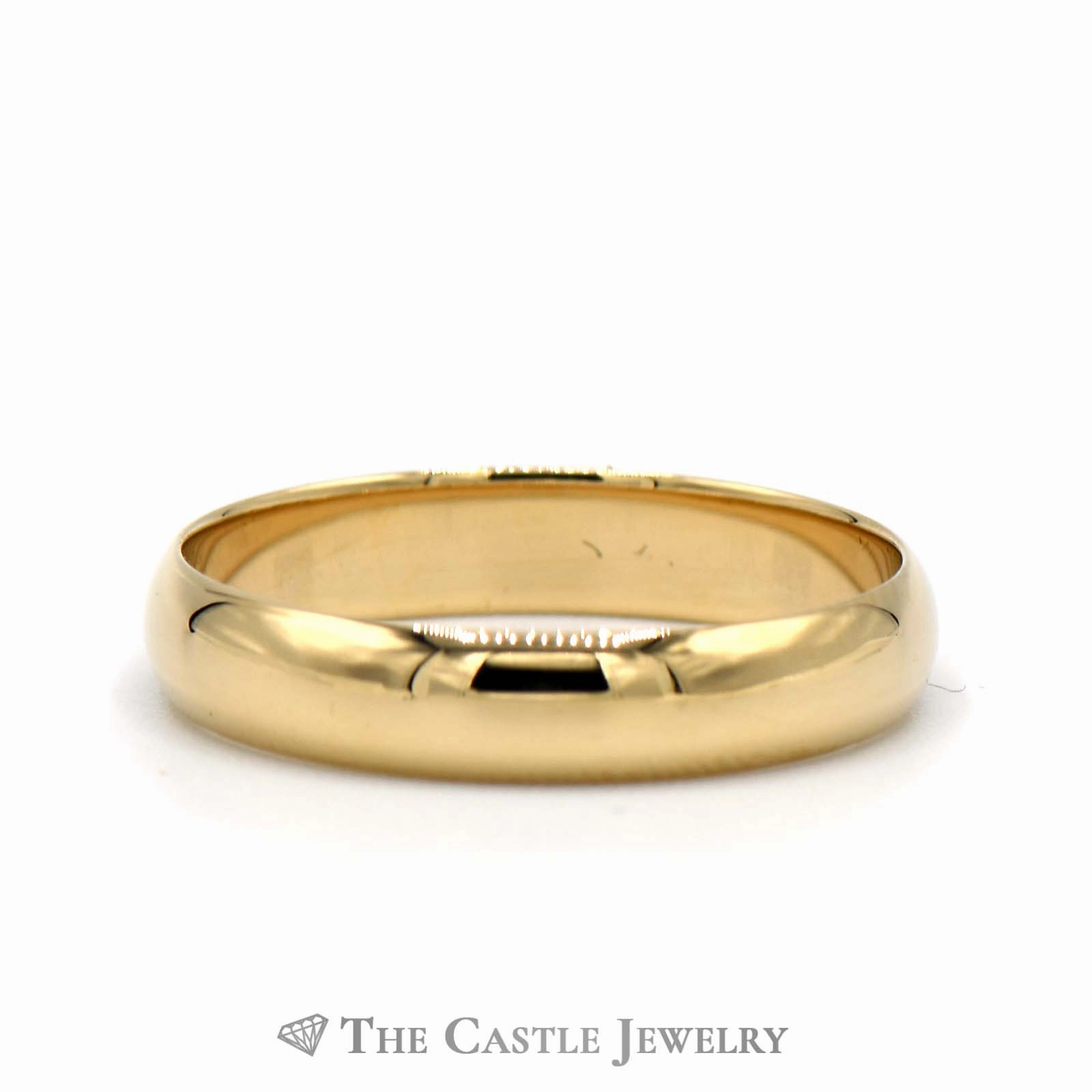 Biodegradable Item Vintage Jewelry 14k Yellow Gold 4.3mm Polished Wedding Band Size 10.25