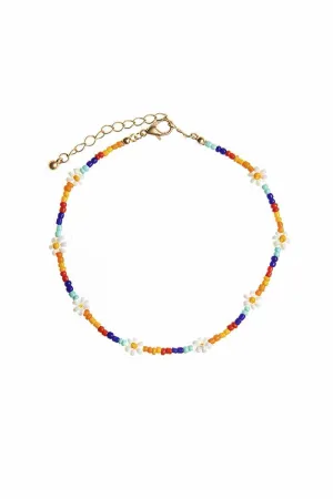 Seed Bead Flower Bracelet