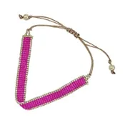 Seed Bead String Pull Bracelet