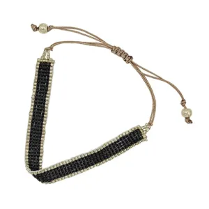 Seed Bead String Pull Bracelet