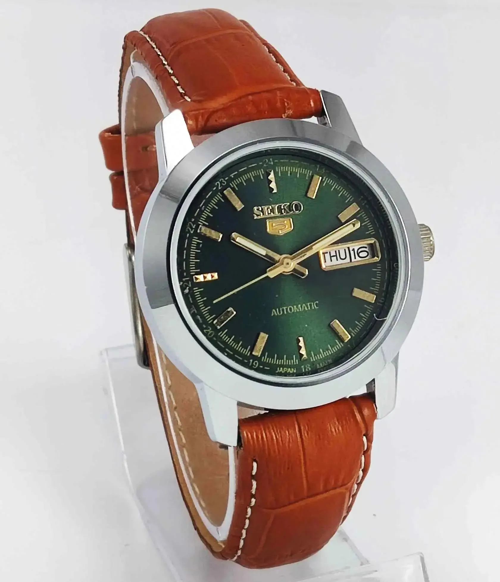 Seiko 5 Automatic Movement 6309 Green Dial 17 Jewels Men's Watch
