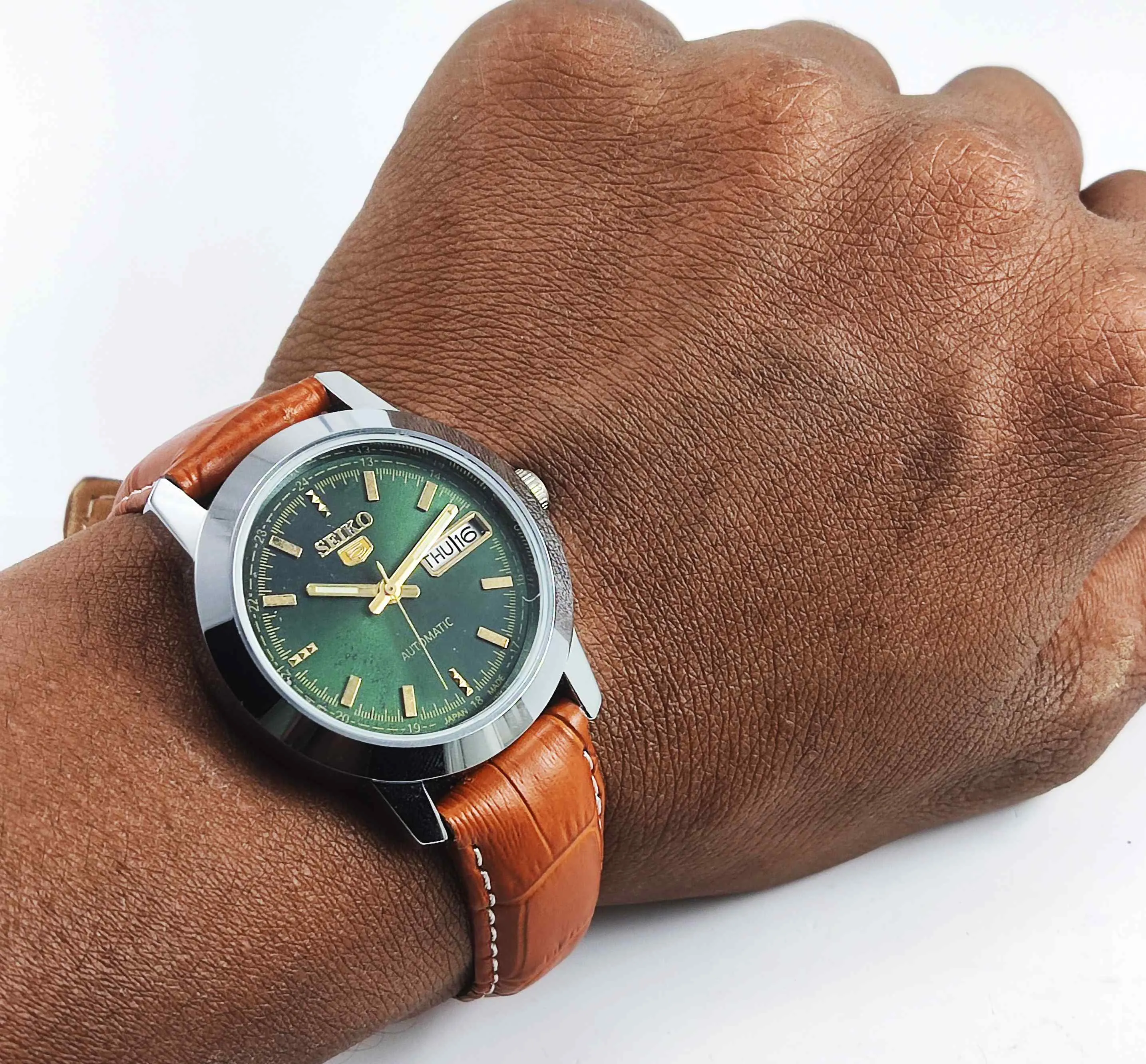 Seiko 5 Automatic Movement 6309 Green Dial 17 Jewels Men's Watch