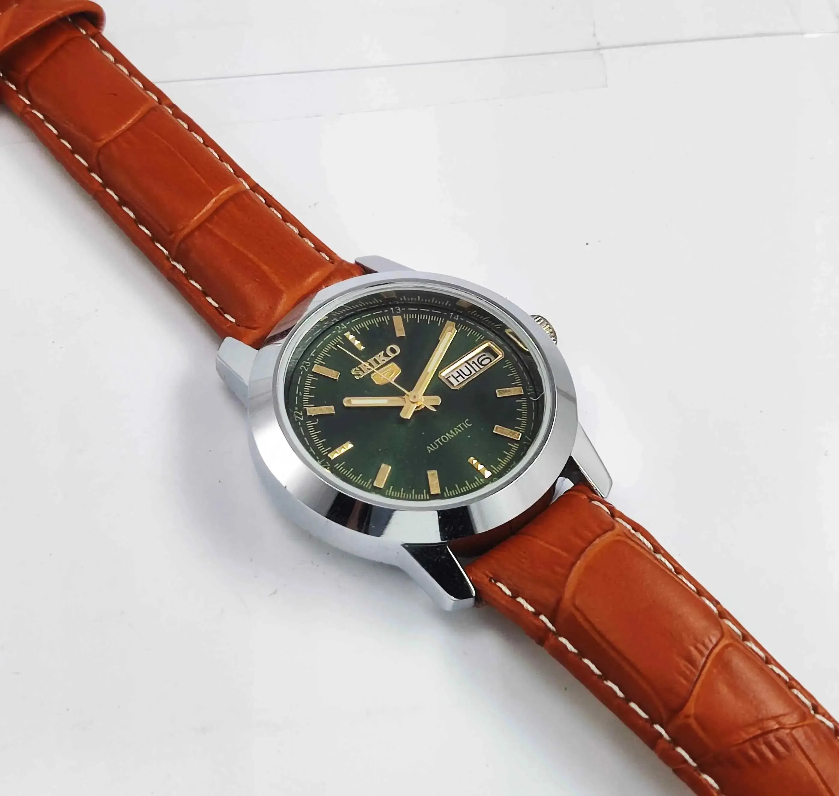 Seiko 5 Automatic Movement 6309 Green Dial 17 Jewels Men's Watch