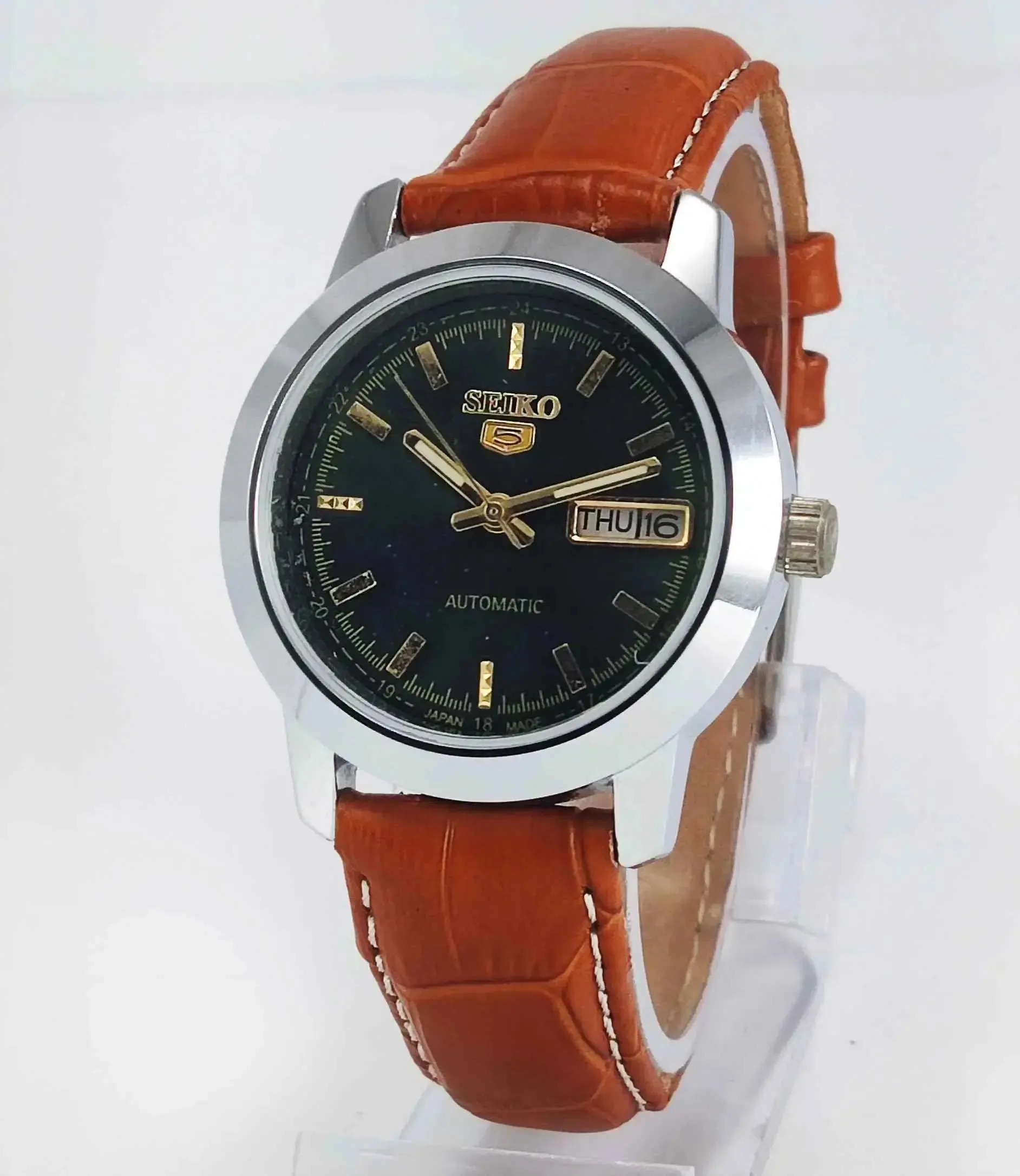 Seiko 5 Automatic Movement 6309 Green Dial 17 Jewels Men's Watch
