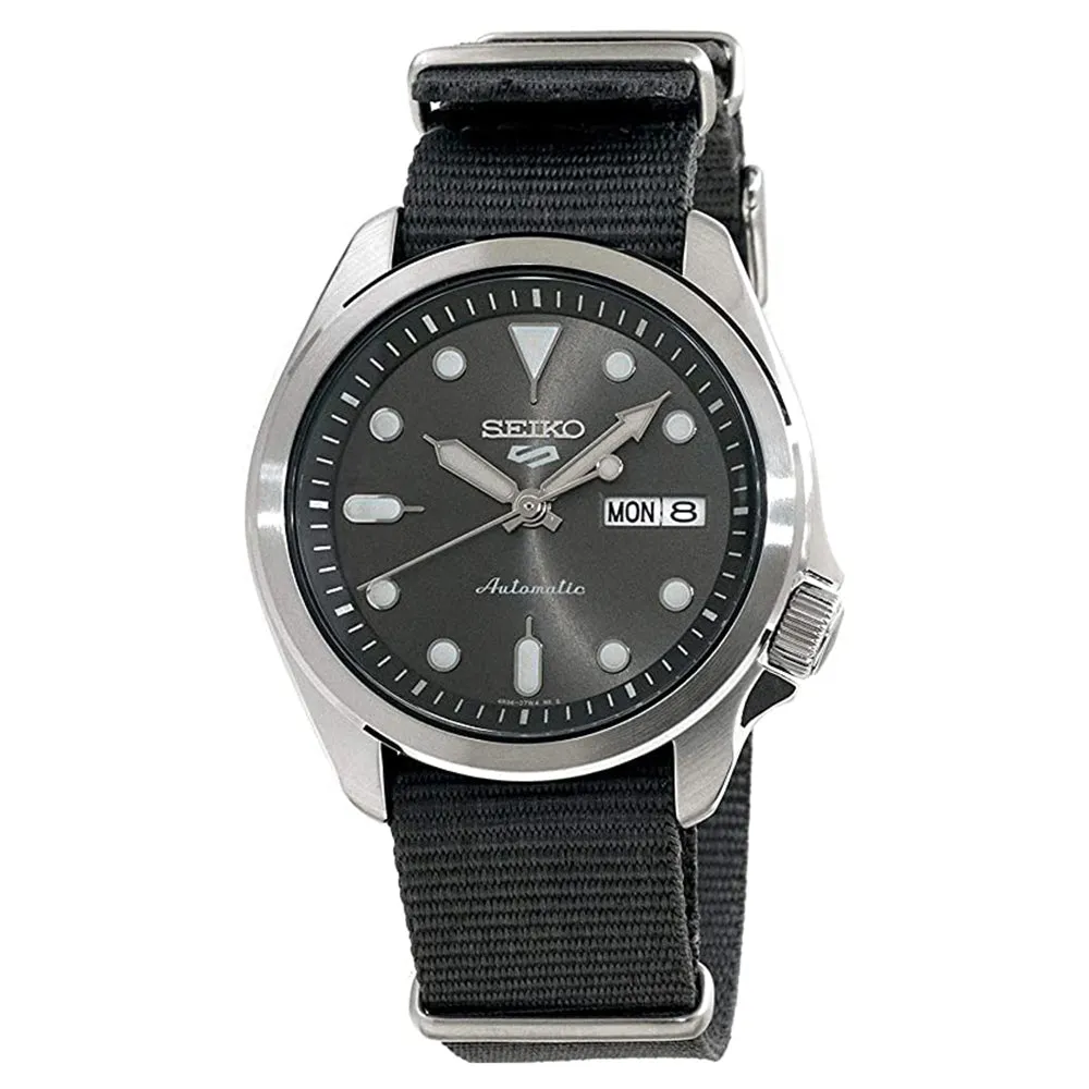 Seiko Mens Sports Automatic Sunray Gray Dial Nylon Band Watch - SRPE61