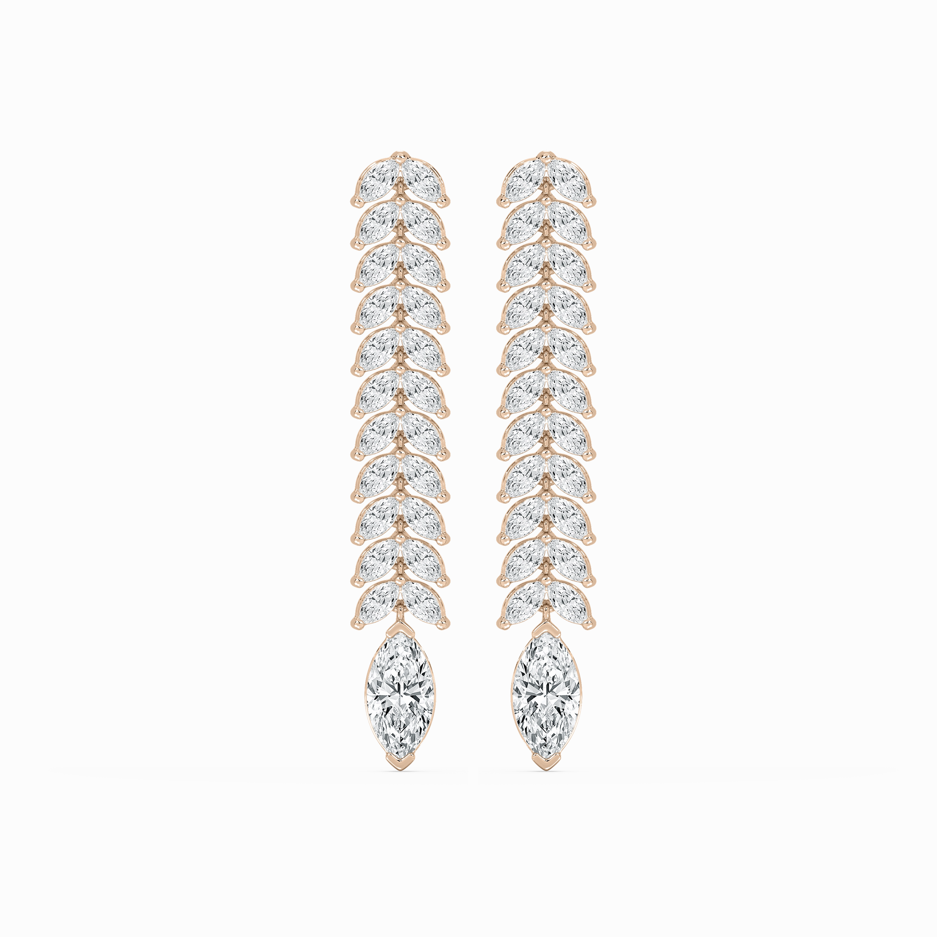 6 ?/? ctw Marquise Lab Grown Diamond Dangle Drop Earrings Bright Accent Durable Accent