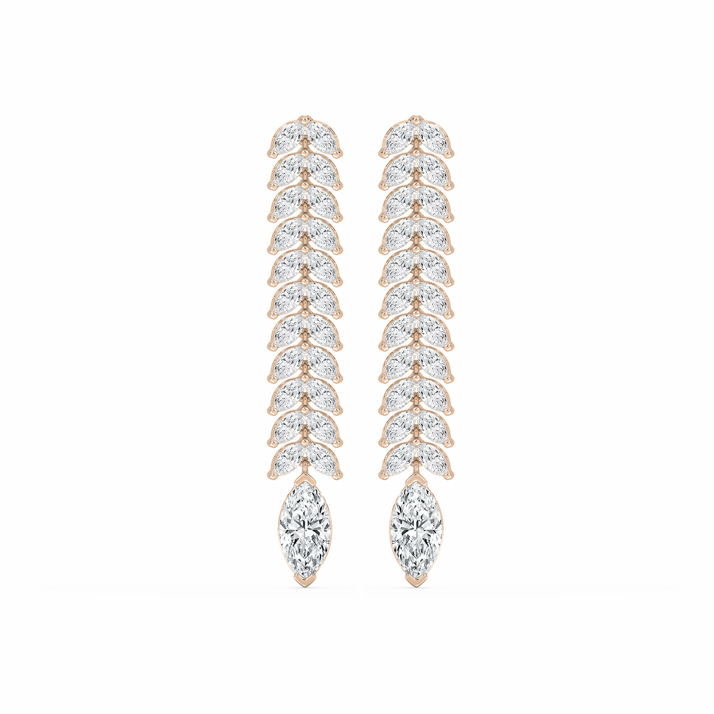 6 ?/? ctw Marquise Lab Grown Diamond Dangle Drop Earrings Premium Style