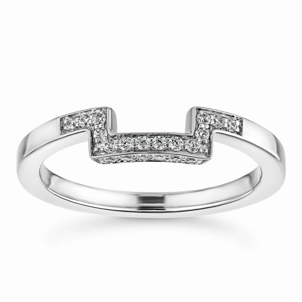 Final Touch Quality Ornament Amayah 1/8 ctw Round Lab Grown Diamond Channel Set Curved Band