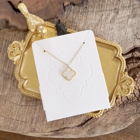 Subtle Touch Short Dainty Clover Elegant Gift Necklace