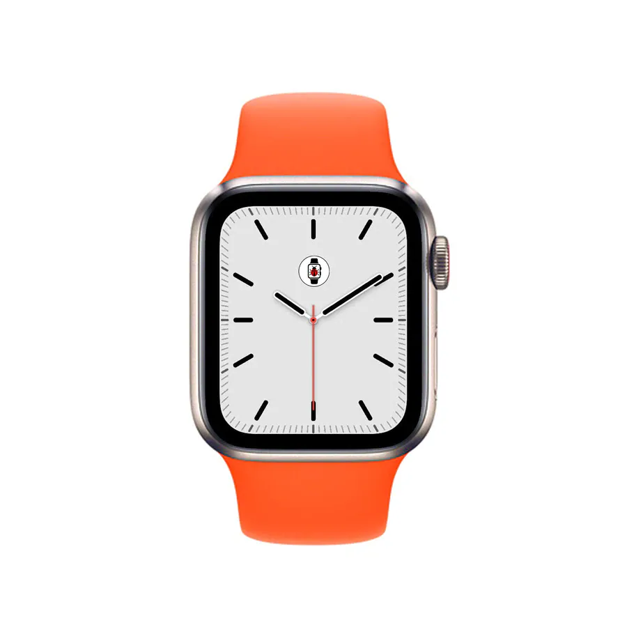 Silicone Sports Bands Compatible With Apple Watch Band for 42MM 44MM 45MM L/XL-Orange