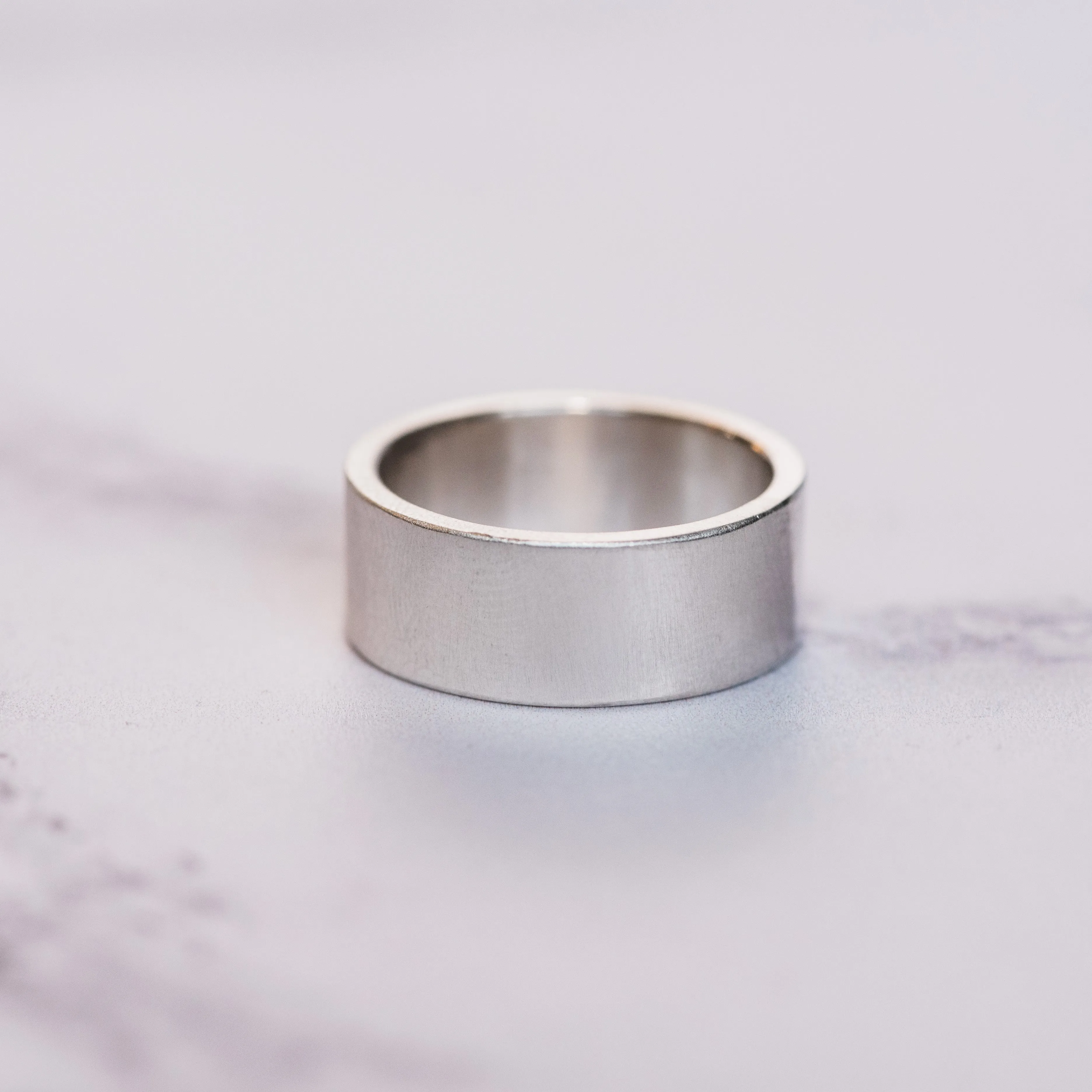 Silver 8mm Flat Ring