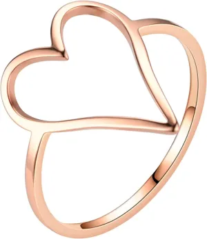 Silver 925 Simple Minimalist Heart Finger Rings for Women Wedding Engagement Statement Jewelry Gold Promise Ring