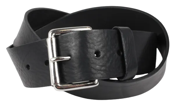 Silver Classic Roller 1 3/4 Inch Leather Belt