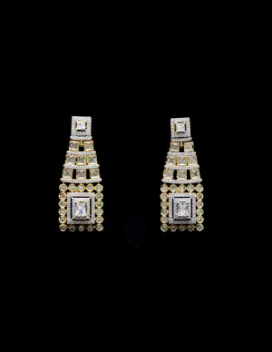 Silver Gold Chandelier Earring