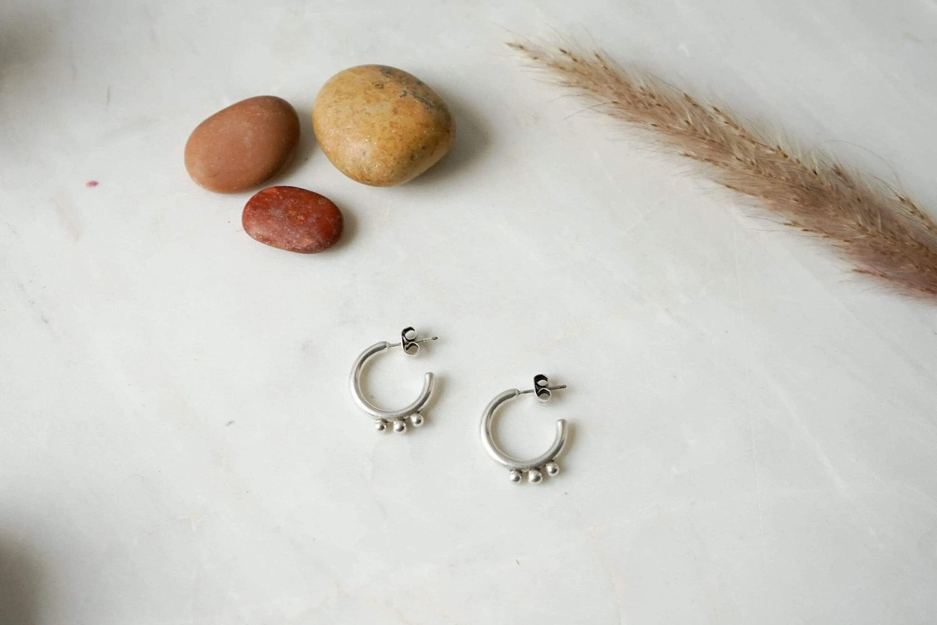Silver Open Hoop Earrings
