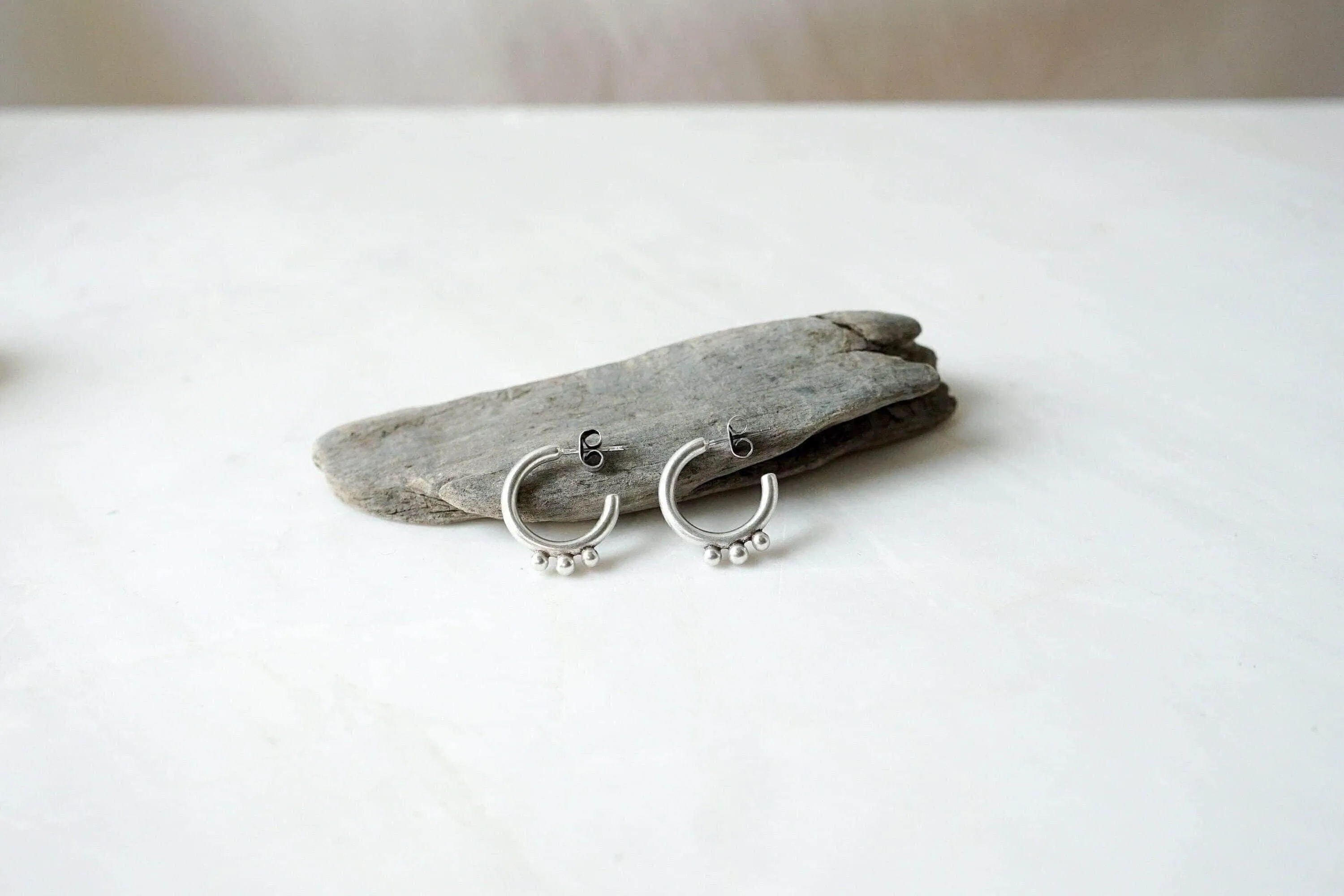 Silver Open Hoop Earrings