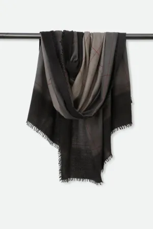 SILVIA ITALIAN SILK CASHMERE HAND PAINTED STOLE TAUPE & GREY EDITION