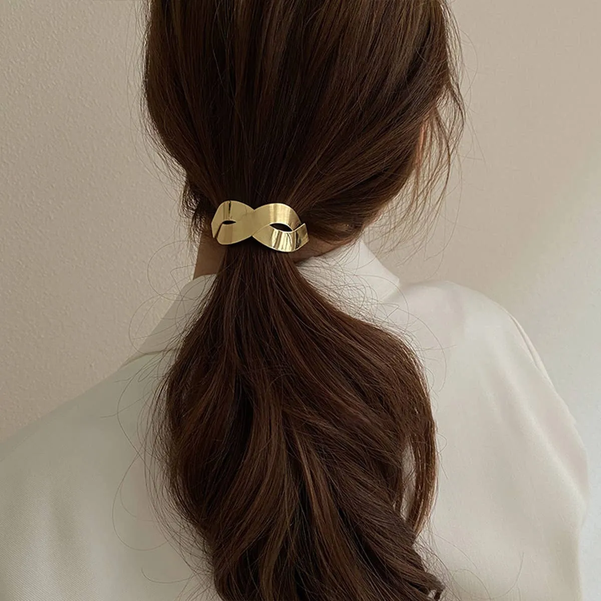 Simple Brushed Hair Scrunchie - Buckle