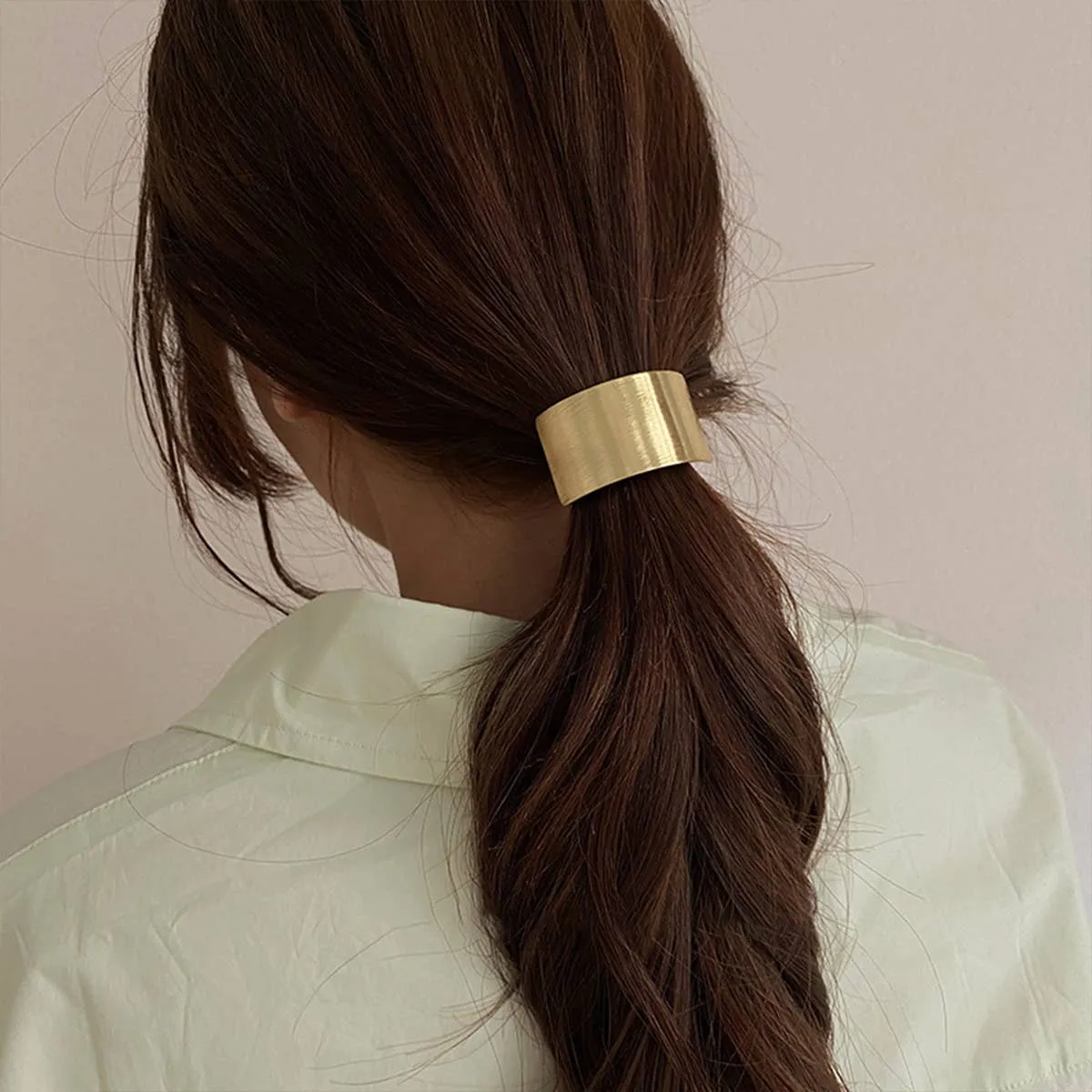 Simple Brushed Hair Scrunchie - Buckle