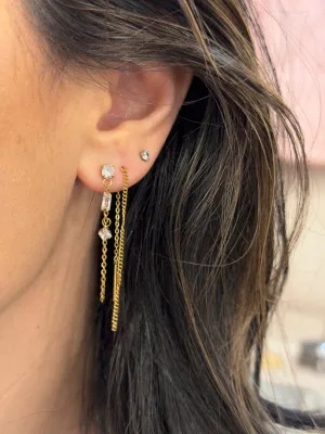 Simple Chain Threader Earrings