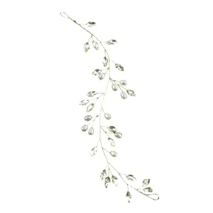 Simple Elegant Bridal Hair Vine Rhinestone Pearl Hair Accessory for Women Wedding