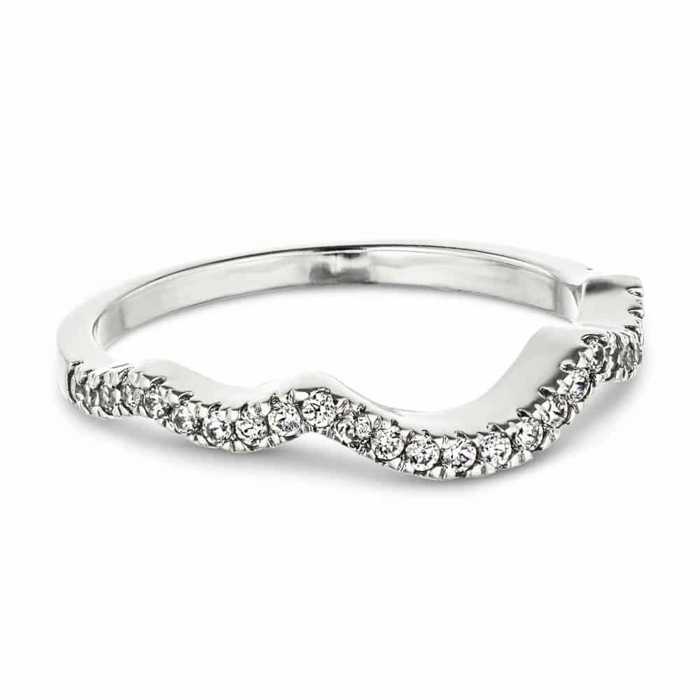 Brianna 1/5 ctw Round Lab Grown Diamond Scalloped Curved Band Timeless Art Gala Event