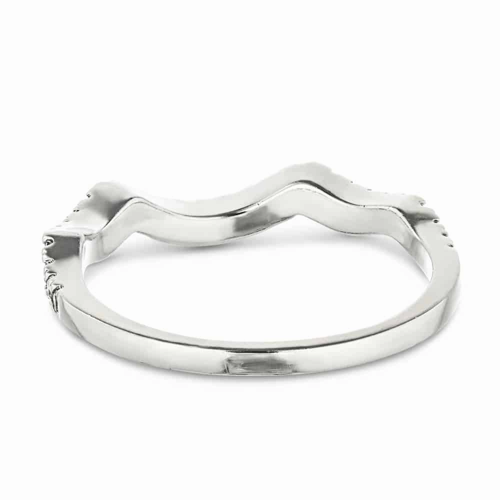 Fresh Gift Graceful Flow Brianna 1/5 ctw Round Lab Grown Diamond Scalloped Curved Band