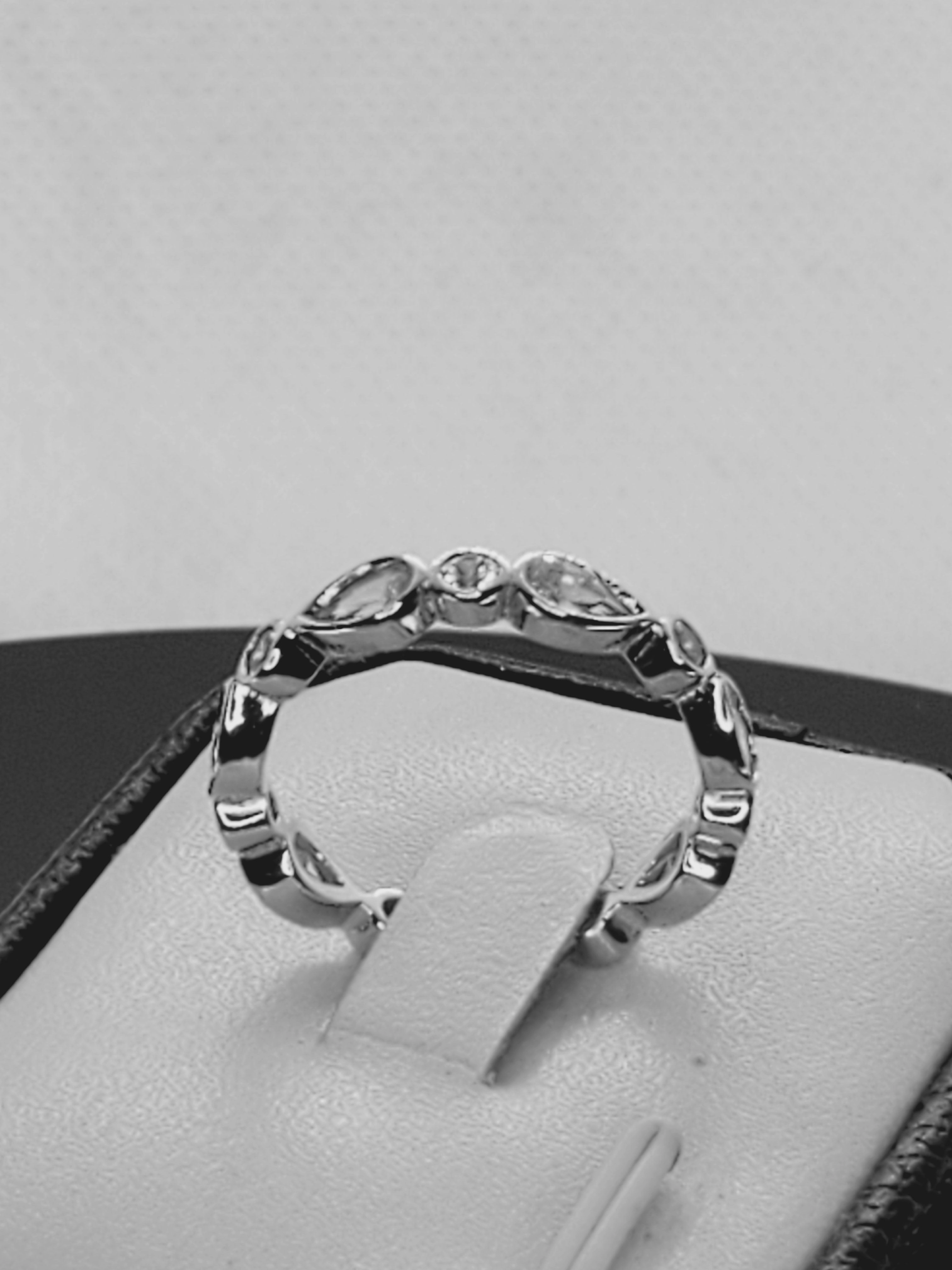 Pear Round Bridal Wedding Engagement Ring Diamond Simulated 925 Sterling Silver Anniversary Rings SKU:00167 Minimalist Symbol