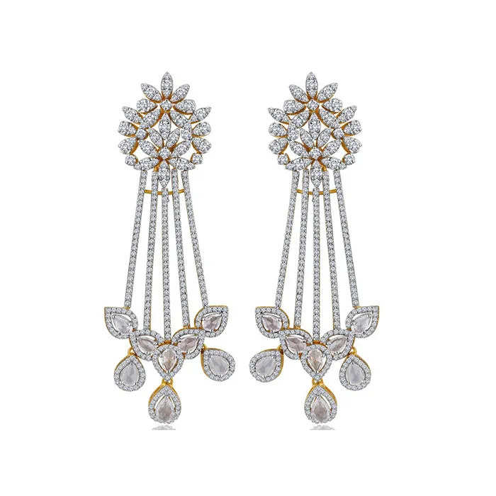 Simulated Diamond Chandelier Earrings