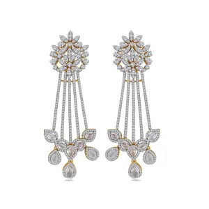 Simulated Diamond Chandelier Earrings