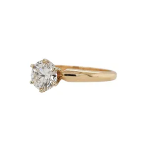 Six Prong Round Brilliant Diamond Ring