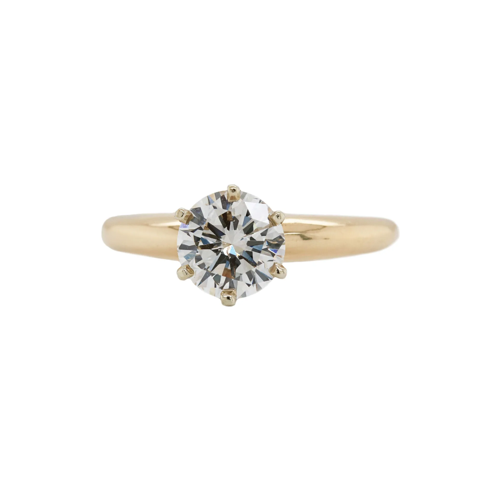 Six Prong Round Brilliant Diamond Ring