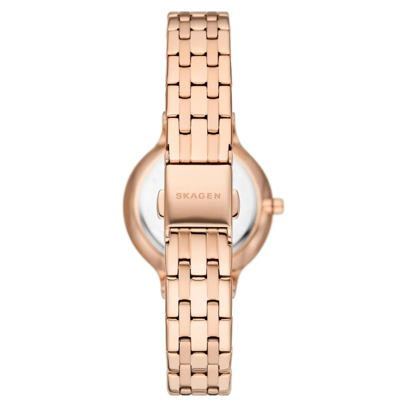 Skagen Anita Lille Women's Rose Gold Dial Rose Gold Stainless Steel Band Analog Quartz Three-Hand Silver Watch - SKW3128