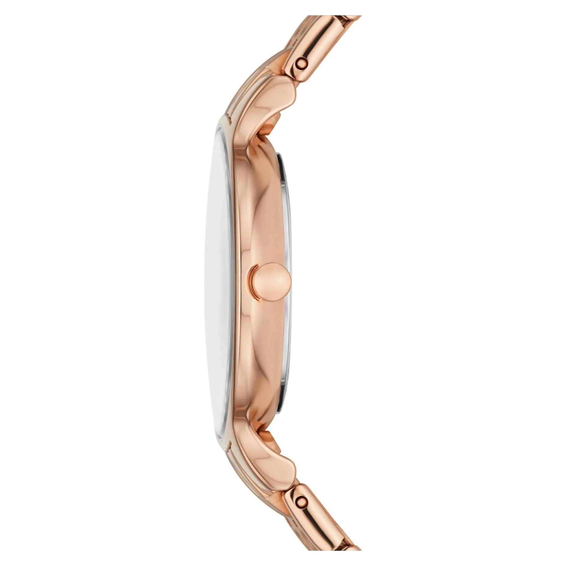 Skagen Anita Lille Women's Rose Gold Dial Rose Gold Stainless Steel Band Analog Quartz Three-Hand Silver Watch - SKW3128