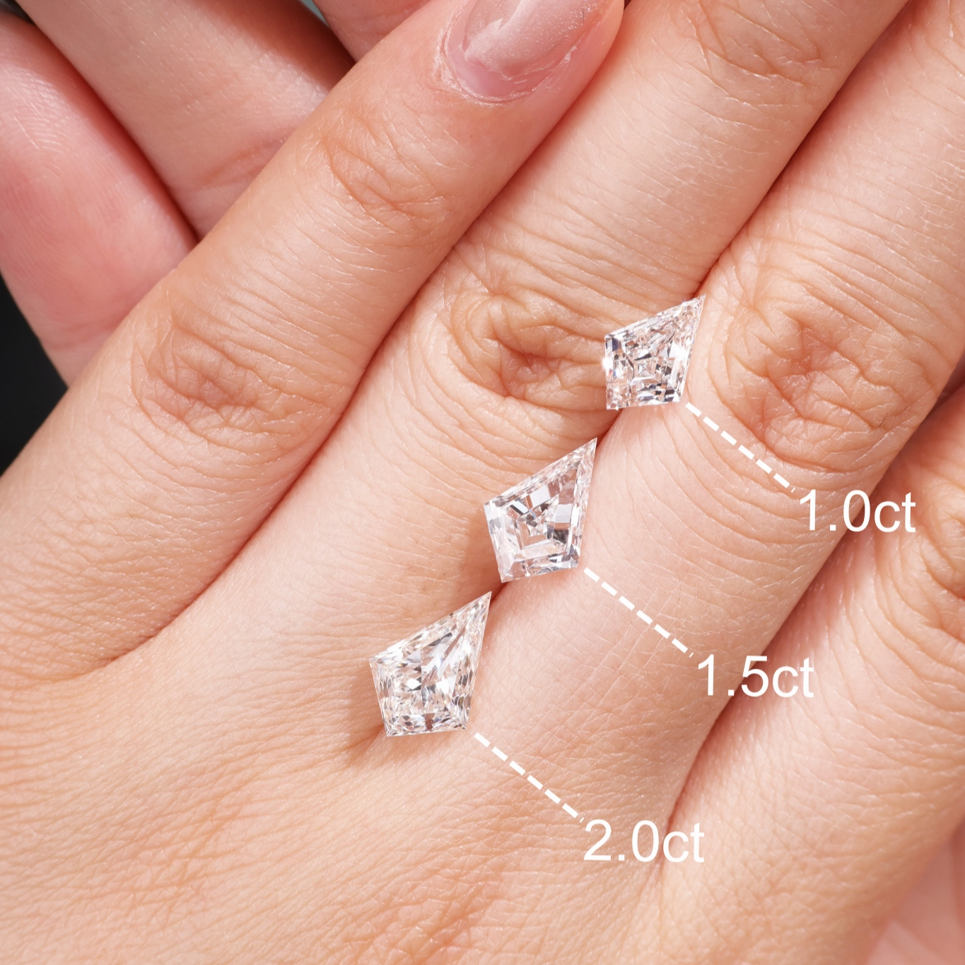 Leafy Kite Lab Grown Diamond Engagement Ring Set 2pcs- Aether Sleek Spark